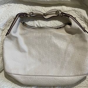 Leather Gucci hobo bag